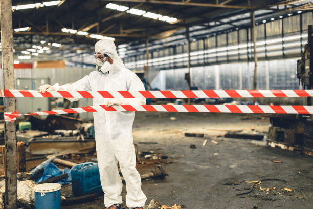 Professional Biohazard Cleanup technician working in Belle Glade, FL